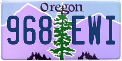 OR license plate 968EWI
