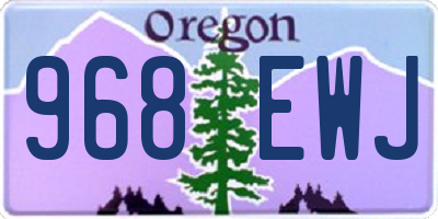 OR license plate 968EWJ