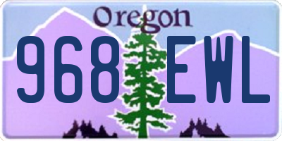 OR license plate 968EWL