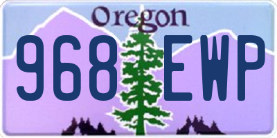 OR license plate 968EWP