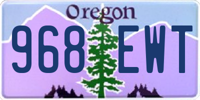 OR license plate 968EWT