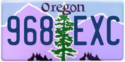 OR license plate 968EXC