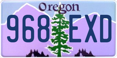 OR license plate 968EXD