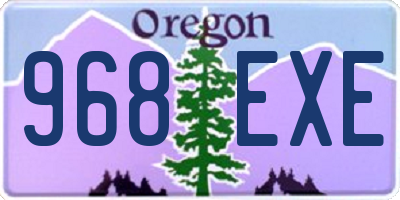 OR license plate 968EXE