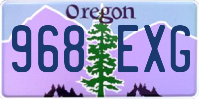 OR license plate 968EXG