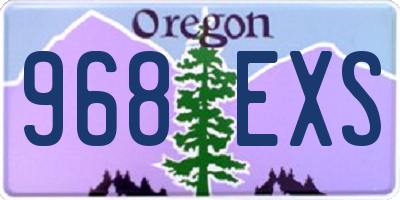 OR license plate 968EXS