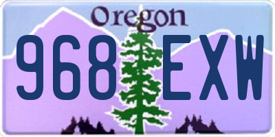 OR license plate 968EXW
