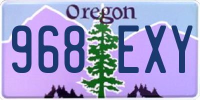 OR license plate 968EXY