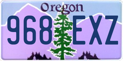 OR license plate 968EXZ