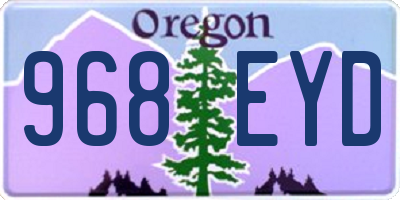 OR license plate 968EYD