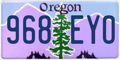 OR license plate 968EYO