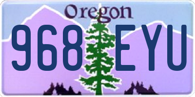 OR license plate 968EYU