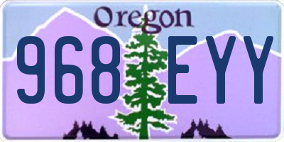 OR license plate 968EYY