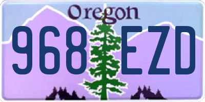 OR license plate 968EZD