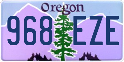 OR license plate 968EZE