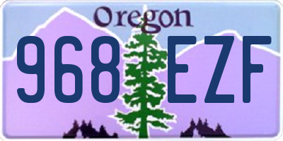 OR license plate 968EZF