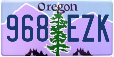 OR license plate 968EZK