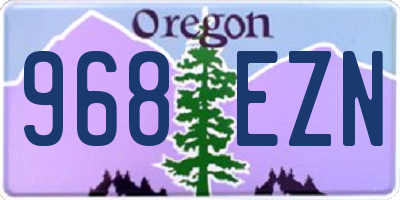 OR license plate 968EZN