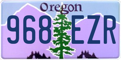 OR license plate 968EZR