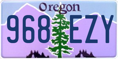 OR license plate 968EZY