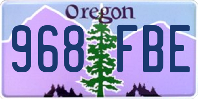 OR license plate 968FBE