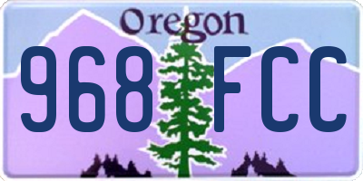 OR license plate 968FCC