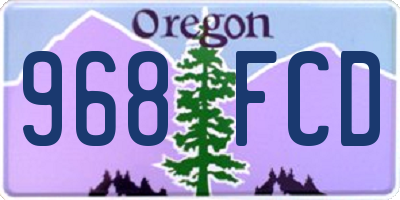 OR license plate 968FCD