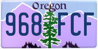 OR license plate 968FCF