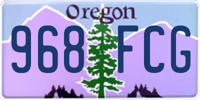 OR license plate 968FCG