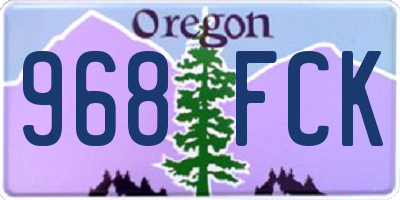 OR license plate 968FCK