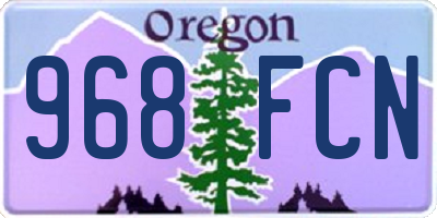 OR license plate 968FCN