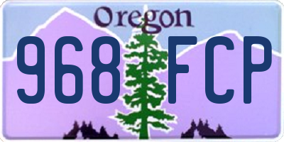OR license plate 968FCP