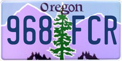 OR license plate 968FCR