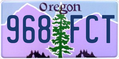 OR license plate 968FCT
