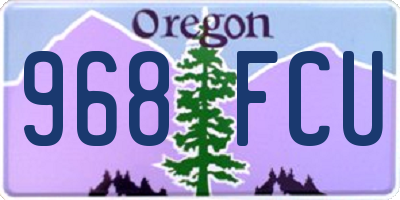 OR license plate 968FCU
