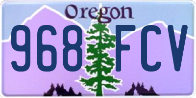 OR license plate 968FCV