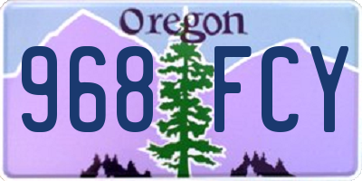 OR license plate 968FCY