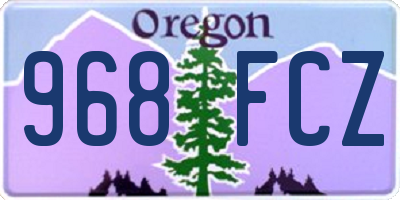 OR license plate 968FCZ