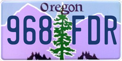 OR license plate 968FDR