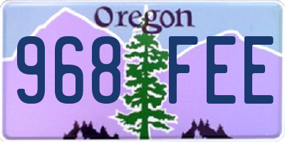 OR license plate 968FEE