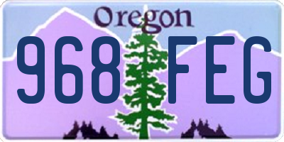 OR license plate 968FEG