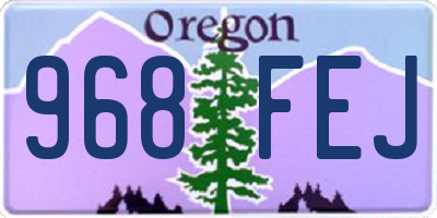 OR license plate 968FEJ