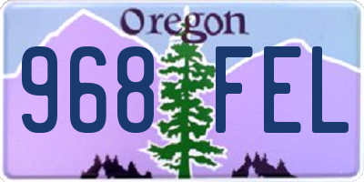 OR license plate 968FEL