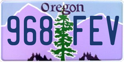 OR license plate 968FEV