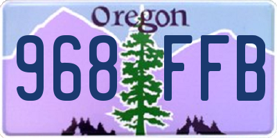 OR license plate 968FFB
