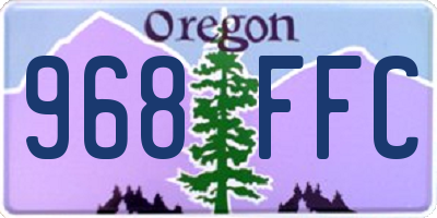 OR license plate 968FFC