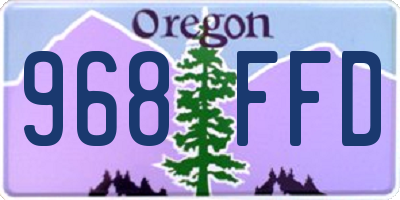 OR license plate 968FFD