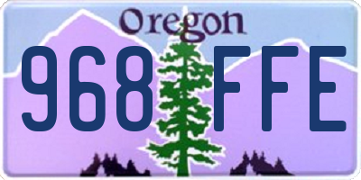OR license plate 968FFE