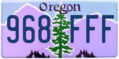 OR license plate 968FFF