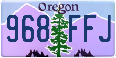 OR license plate 968FFJ